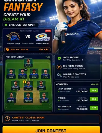 Cricketid (online online cricket id) fantasy cricket & matchday visual 3